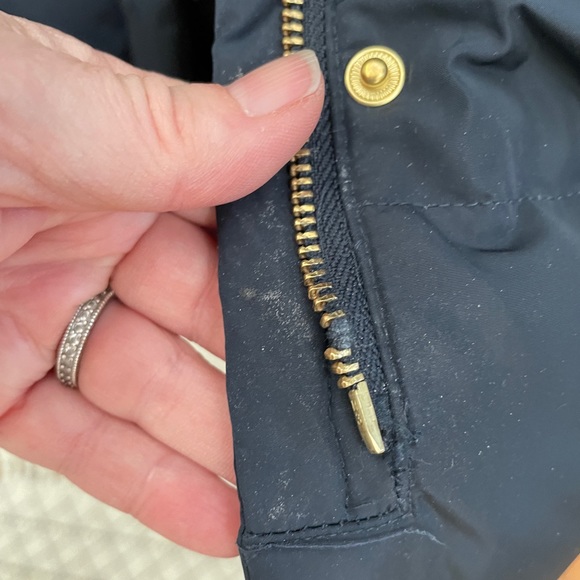 Cole Haan Navy Puffer Down 2 layer Winter Coat - Picture 6 of 7